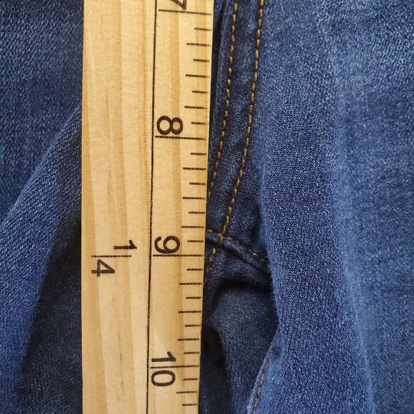 Judy Blue Shorts Womens Large Blue Cuff Hem Stretch Denim - Picture 6 of 11